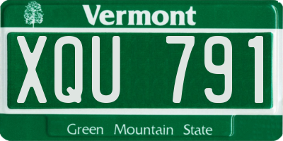 VT license plate XQU791