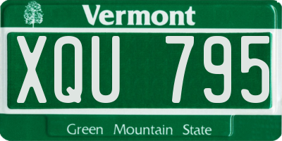 VT license plate XQU795