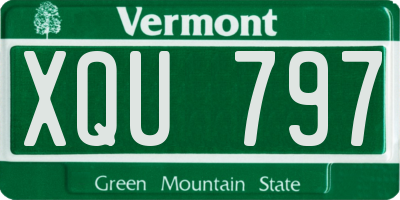 VT license plate XQU797