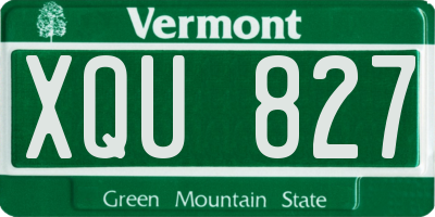 VT license plate XQU827