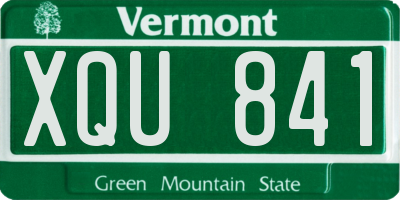 VT license plate XQU841