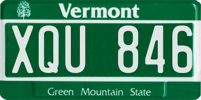 VT license plate XQU846
