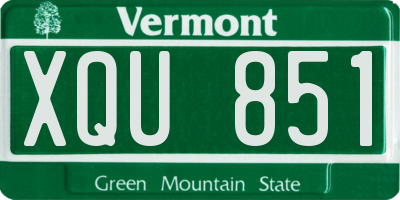 VT license plate XQU851