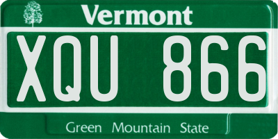 VT license plate XQU866