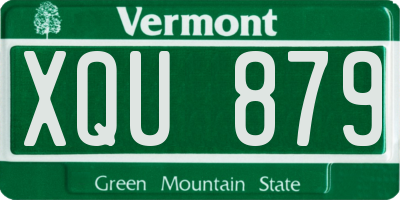 VT license plate XQU879