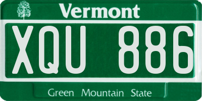 VT license plate XQU886