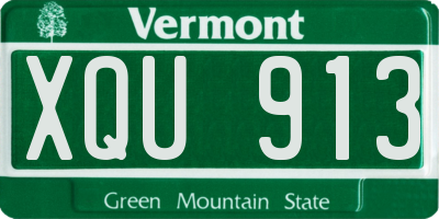 VT license plate XQU913