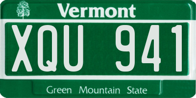VT license plate XQU941