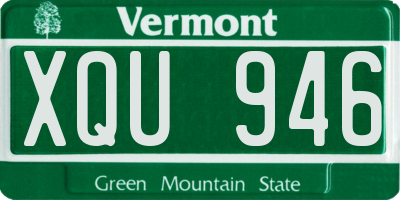 VT license plate XQU946