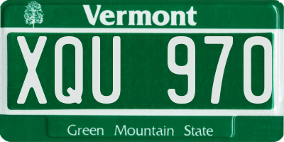 VT license plate XQU970