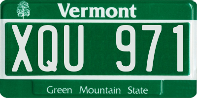VT license plate XQU971