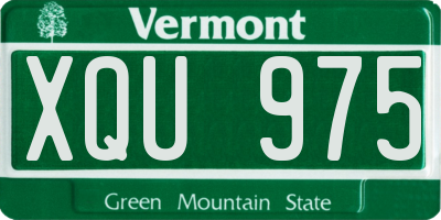 VT license plate XQU975