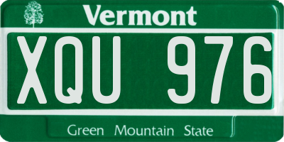 VT license plate XQU976