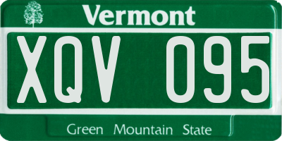 VT license plate XQV095
