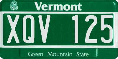 VT license plate XQV125