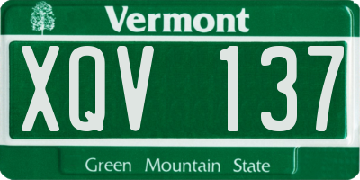 VT license plate XQV137