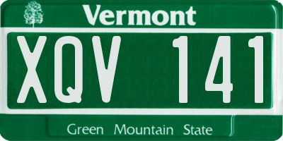 VT license plate XQV141