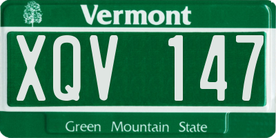 VT license plate XQV147