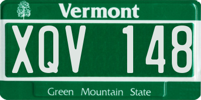 VT license plate XQV148