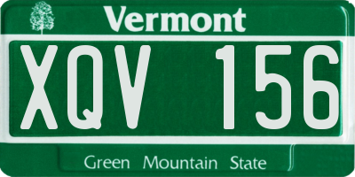 VT license plate XQV156