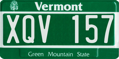 VT license plate XQV157