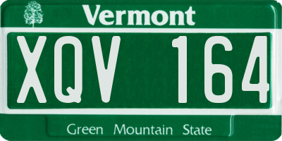 VT license plate XQV164