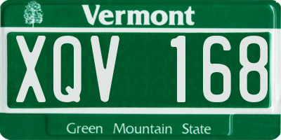 VT license plate XQV168