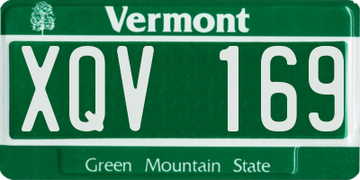 VT license plate XQV169