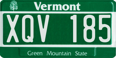 VT license plate XQV185