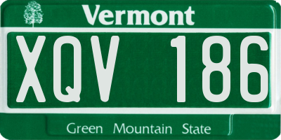 VT license plate XQV186