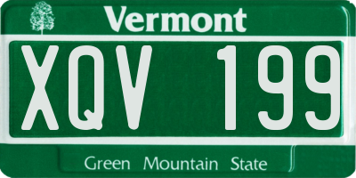 VT license plate XQV199
