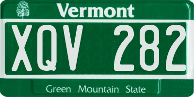 VT license plate XQV282