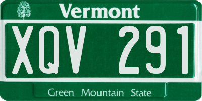 VT license plate XQV291