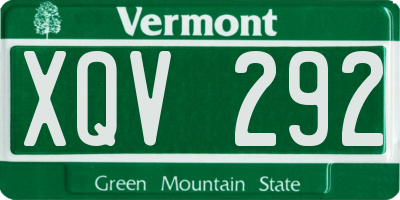 VT license plate XQV292