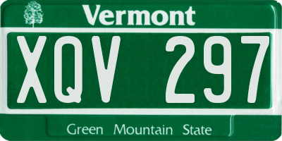 VT license plate XQV297