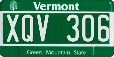 VT license plate XQV306
