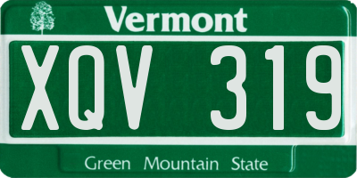 VT license plate XQV319