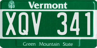 VT license plate XQV341