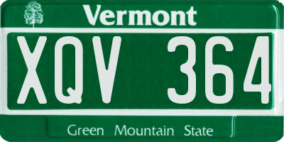 VT license plate XQV364