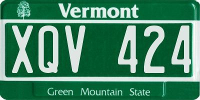 VT license plate XQV424