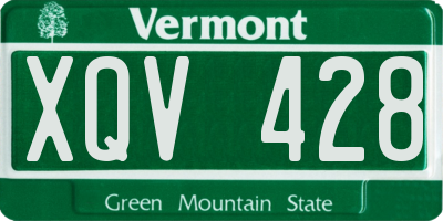 VT license plate XQV428