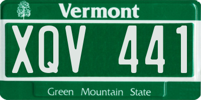 VT license plate XQV441