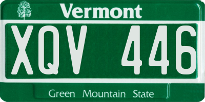 VT license plate XQV446