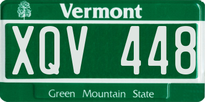 VT license plate XQV448