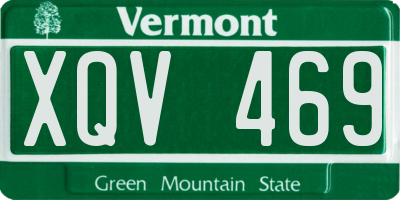 VT license plate XQV469