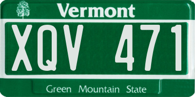 VT license plate XQV471