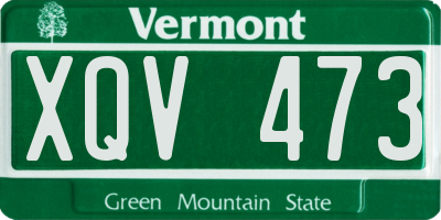 VT license plate XQV473