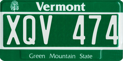 VT license plate XQV474