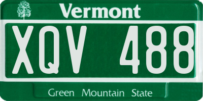 VT license plate XQV488