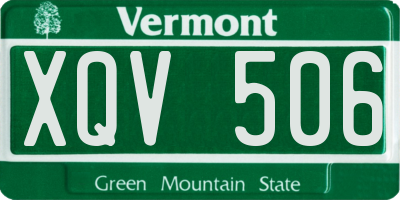 VT license plate XQV506